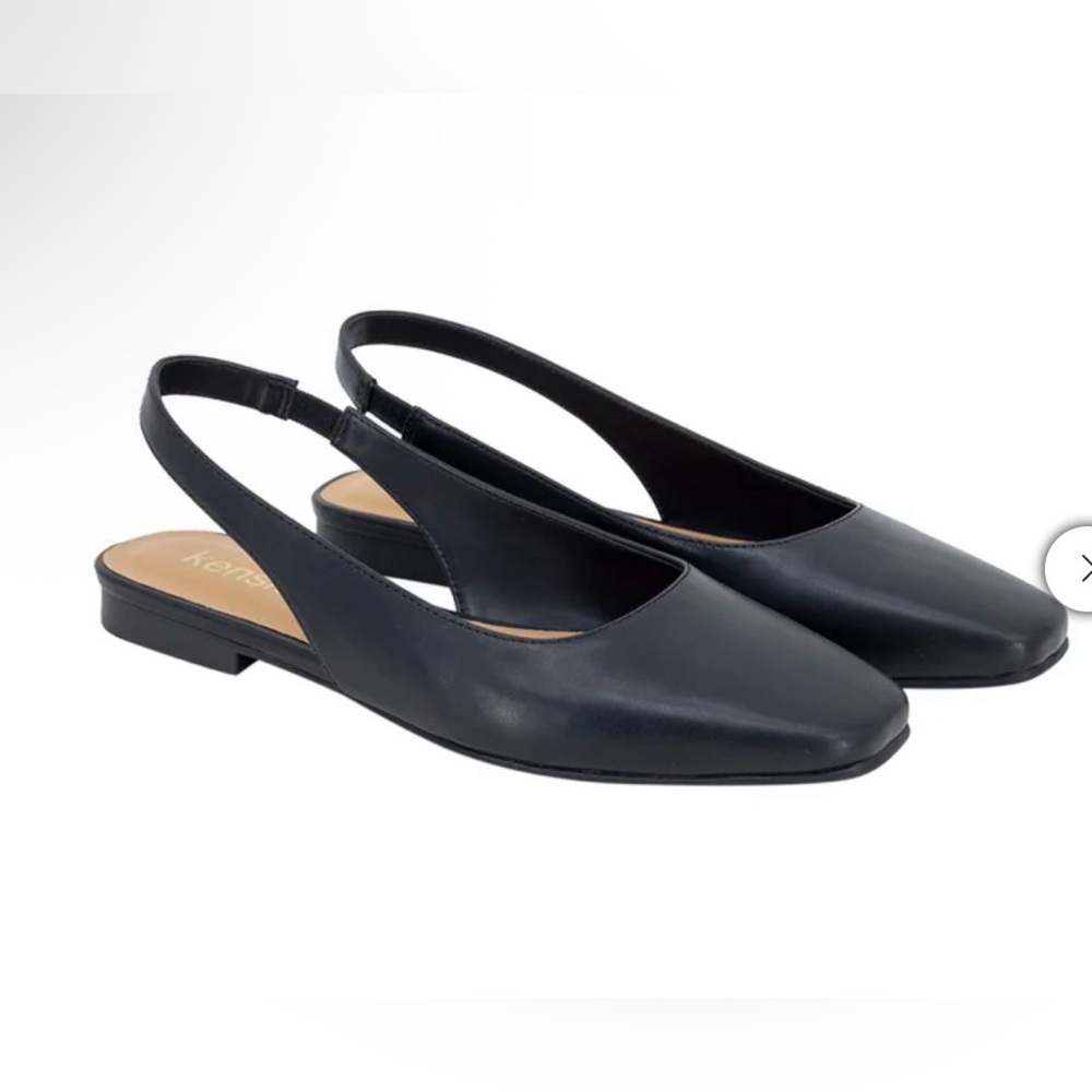 Kensie Black Slingback Flats